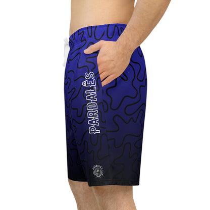 Men Long Shorts - Blue Gradient