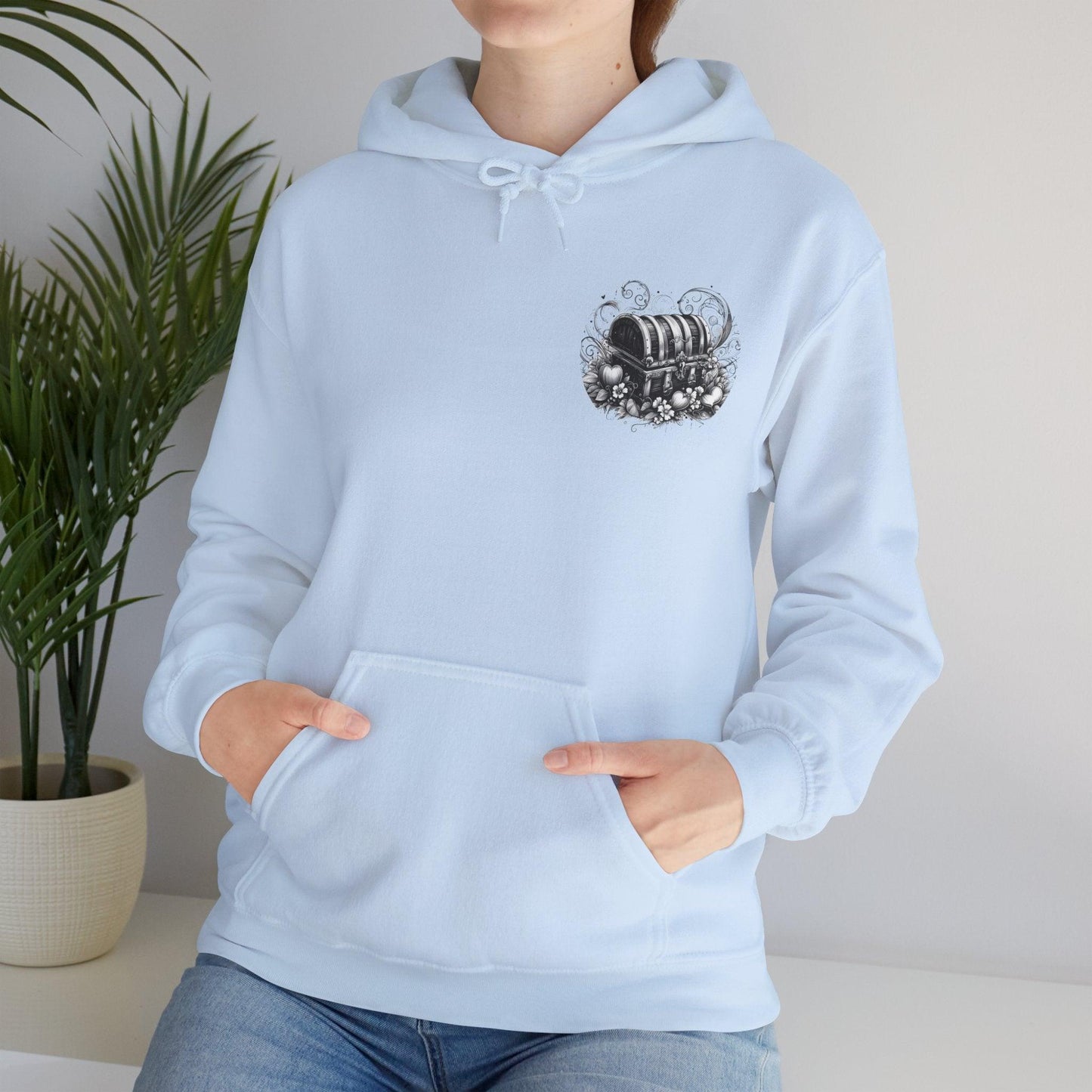 Unisex Hooded Sweatshirt - Valentine's Day - Treasure - Pardalês_Free Lifestyle