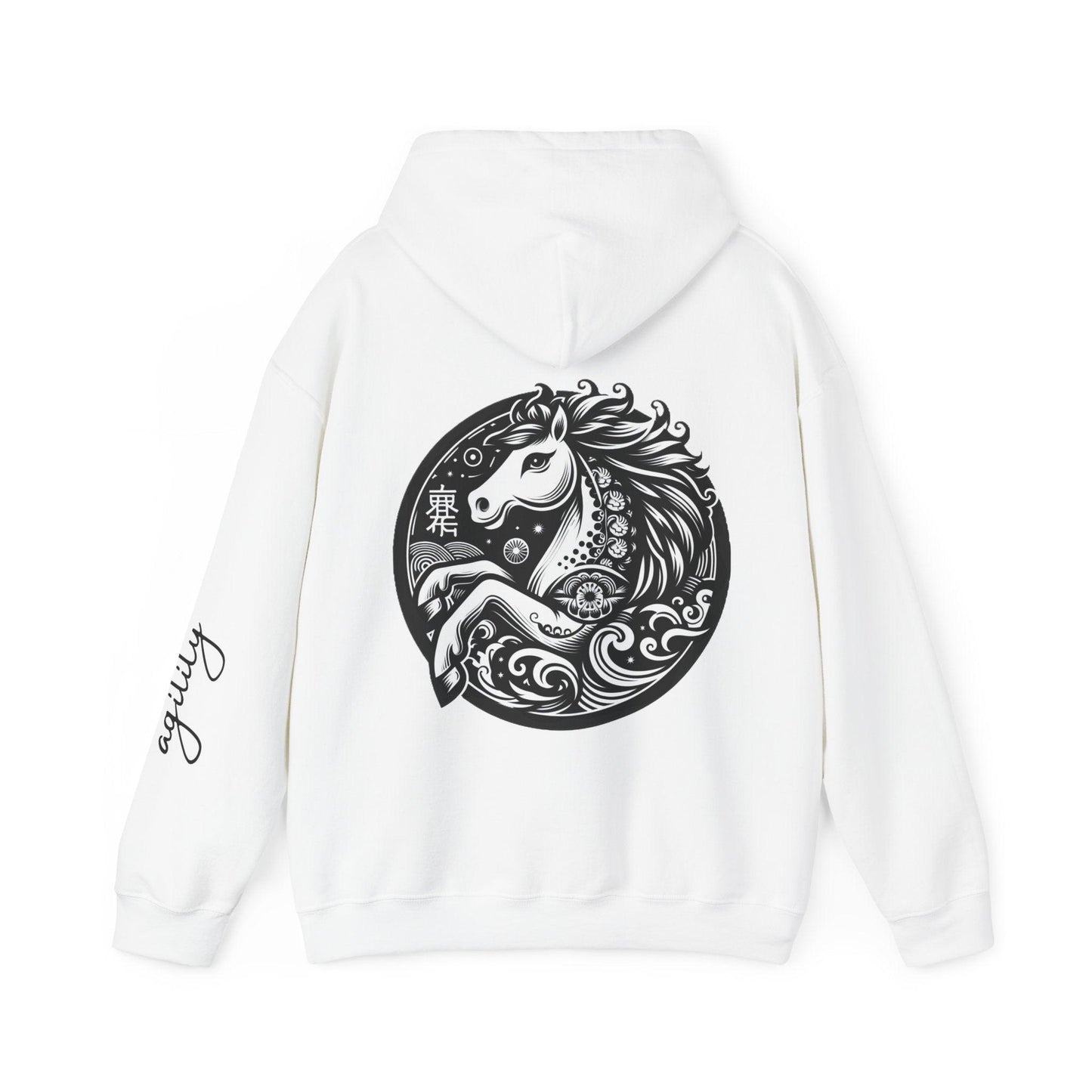 Unisex Hooded Sweatshirt - Chinese Zodiac Horse - Pardalês_Free Lifestyle