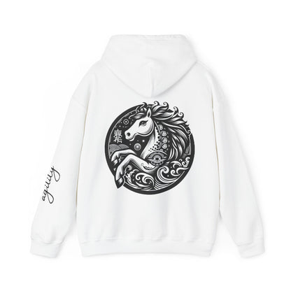 Unisex Hooded Sweatshirt - Chinese Zodiac Horse - Pardalês_Free Lifestyle