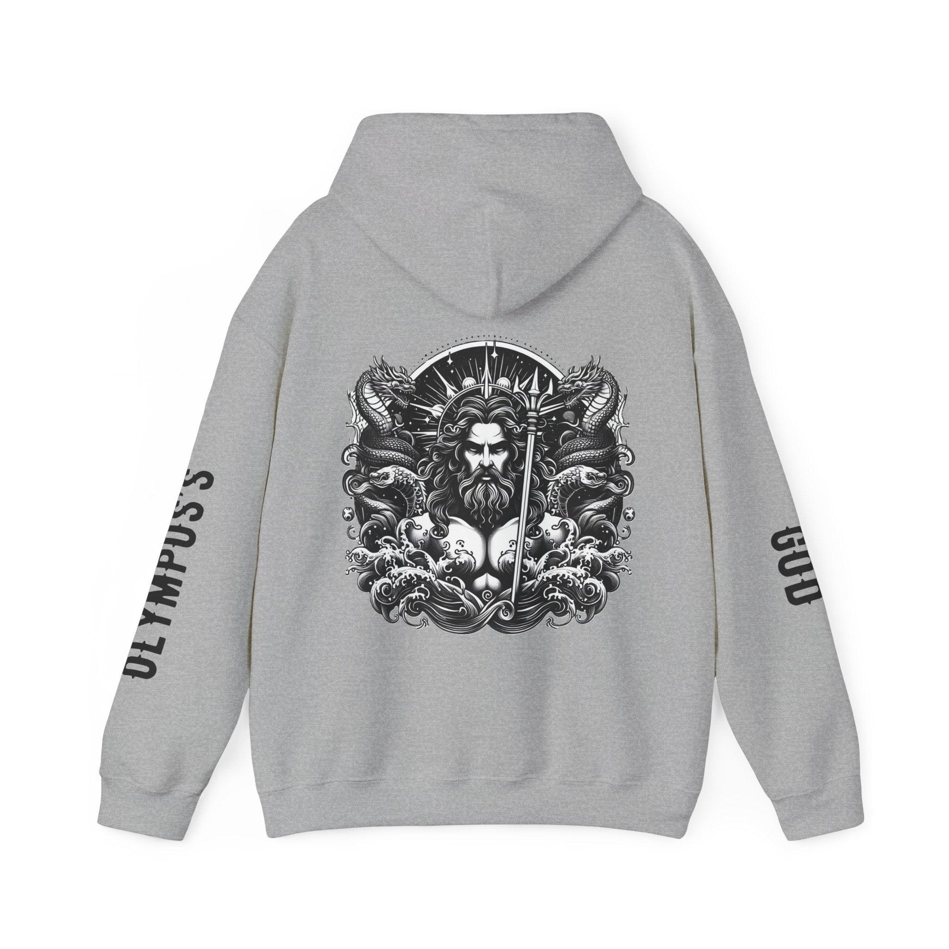 Unisex Hooded Sweatshirt - Olympus's God Poseidon - Pardalês_Free Lifestyle