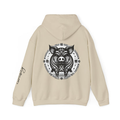 Unisex Hooded Sweatshirt - Chinese Zodiac Pig - Pardalês_Free Lifestyle