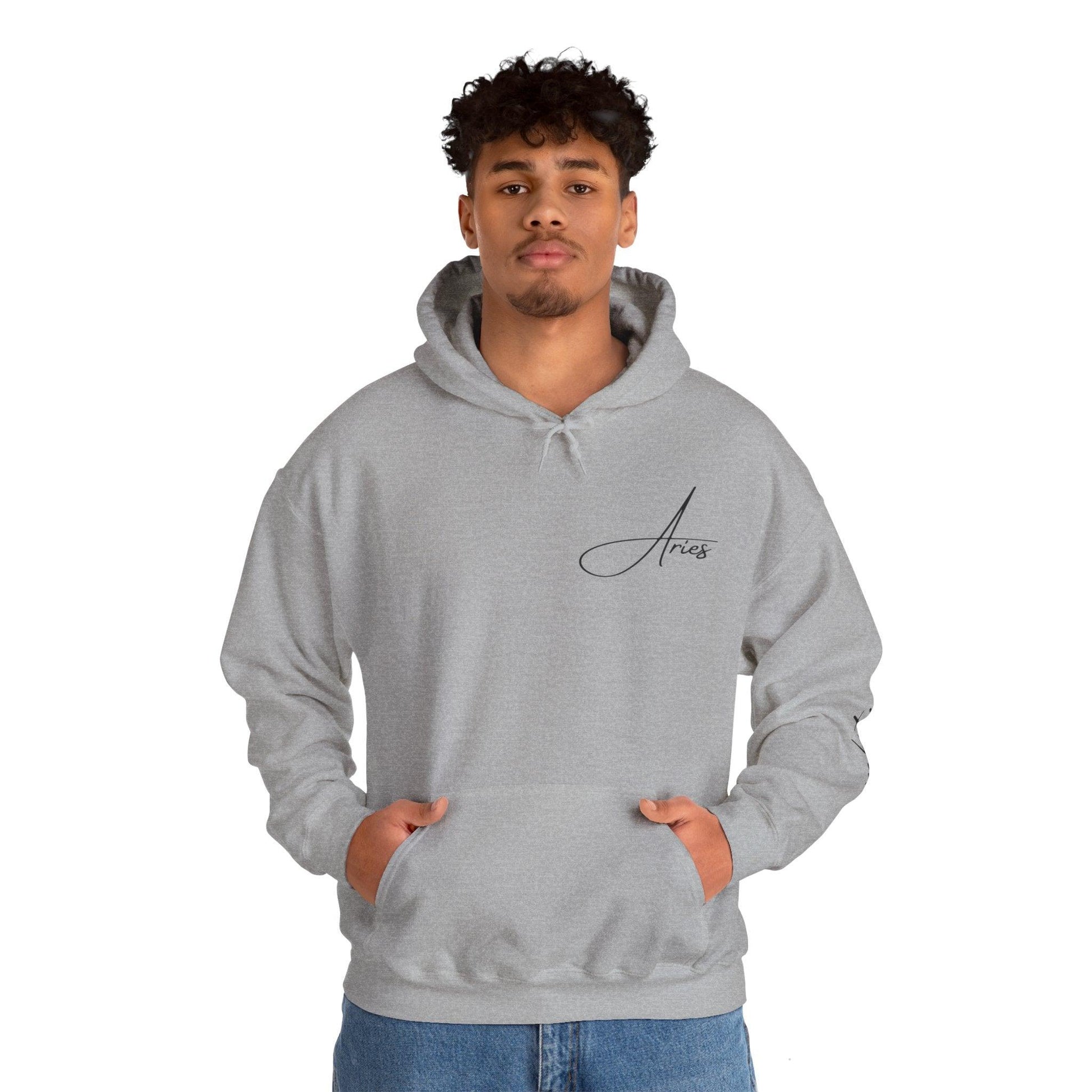 Unisex Hooded Sweatshirt - Aries Sign - Pardalês_Free Lifestyle