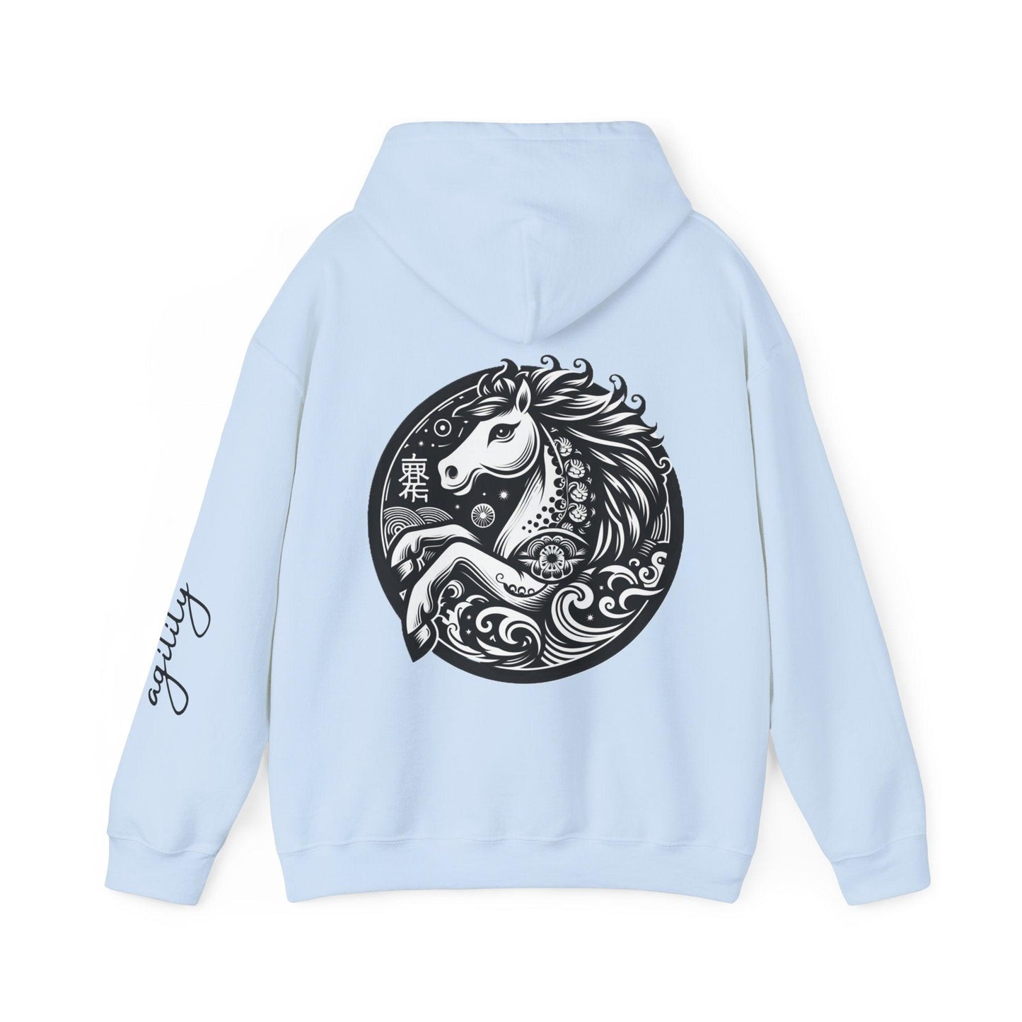 Unisex Hooded Sweatshirt - Chinese Zodiac Horse - Pardalês_Free Lifestyle