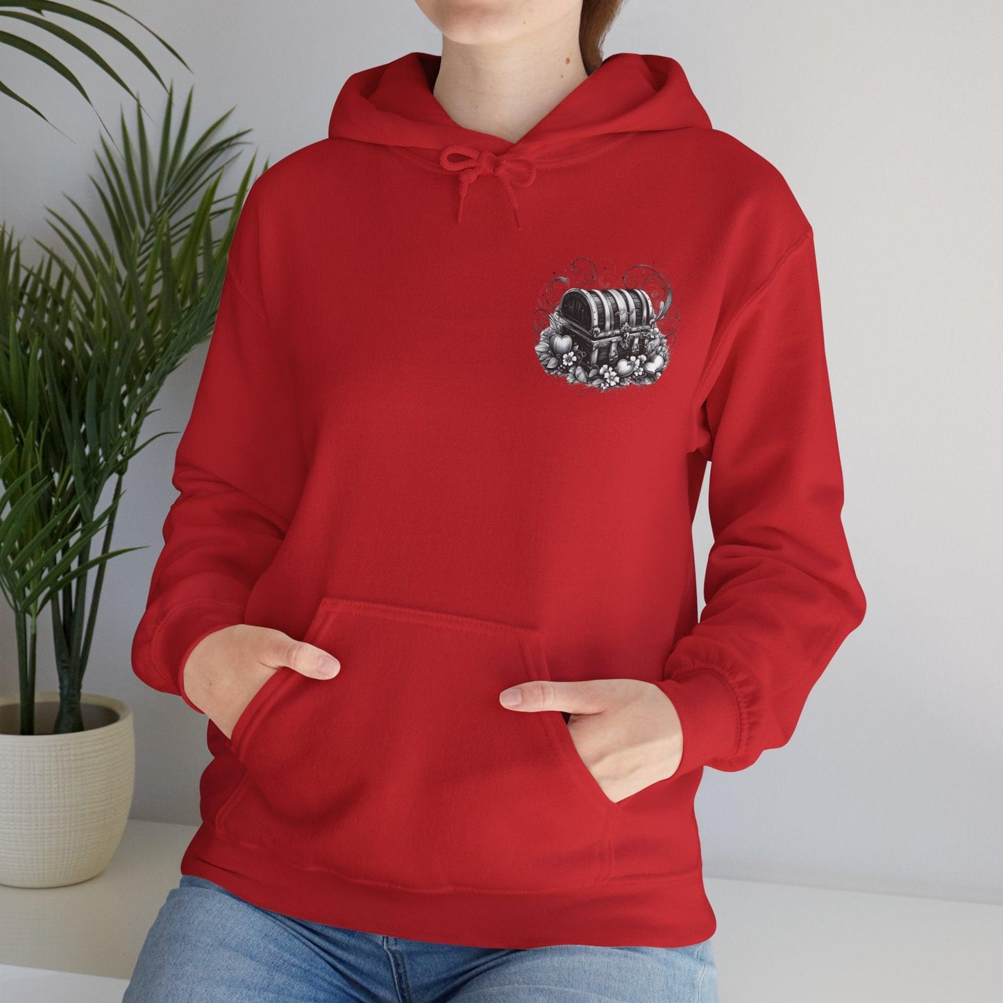 Unisex Hooded Sweatshirt - Valentine's Day - Treasure - Pardalês_Free Lifestyle