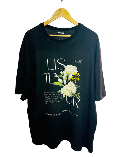 Oversize t-shirt White Flower