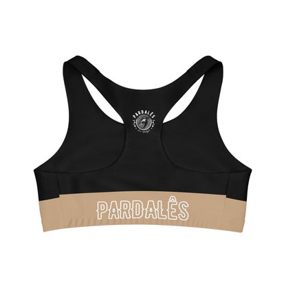 Sports Bra - Black & Beige