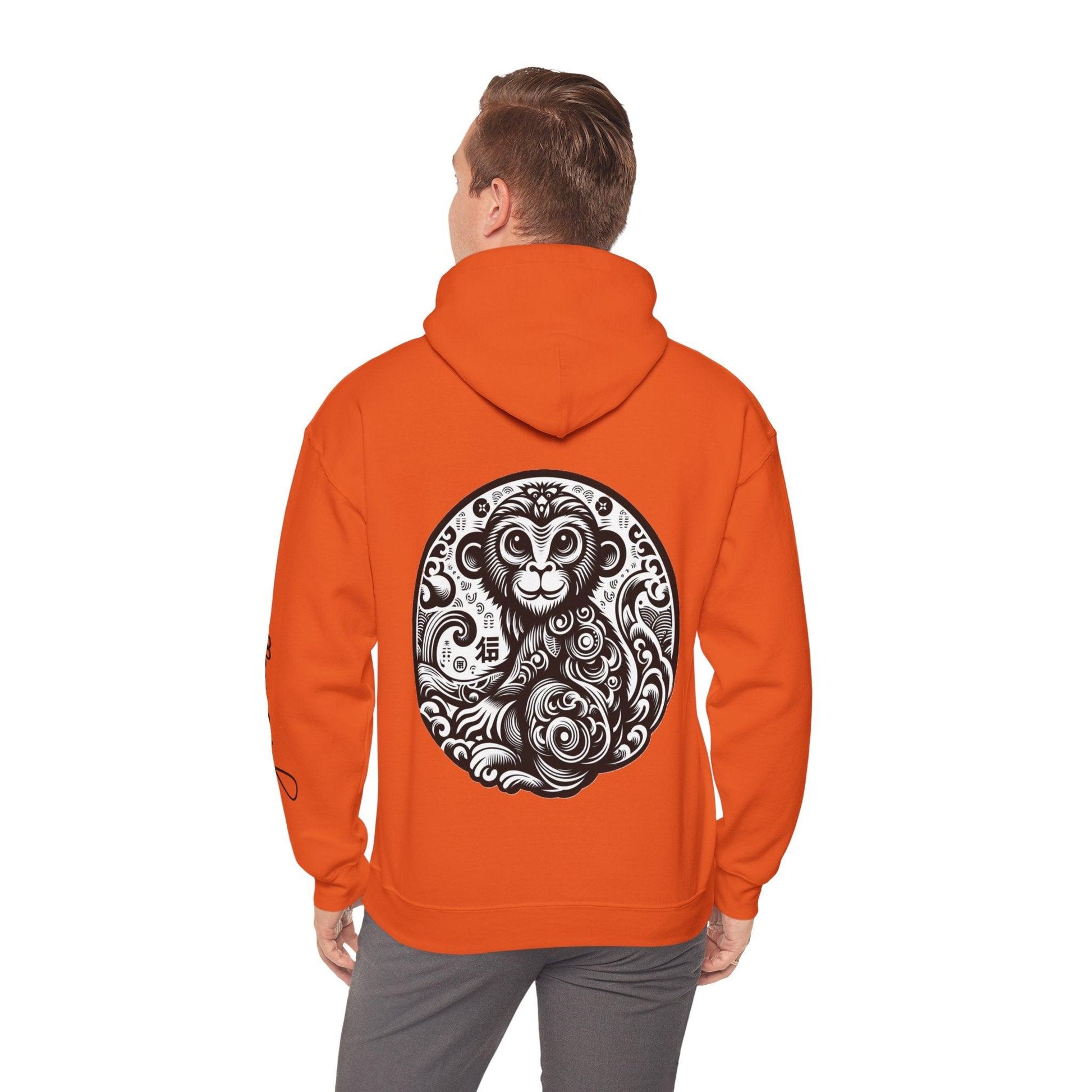 Unisex Hooded Sweatshirt - Chinese Zodiac Monkey - Pardalês_Free Lifestyle