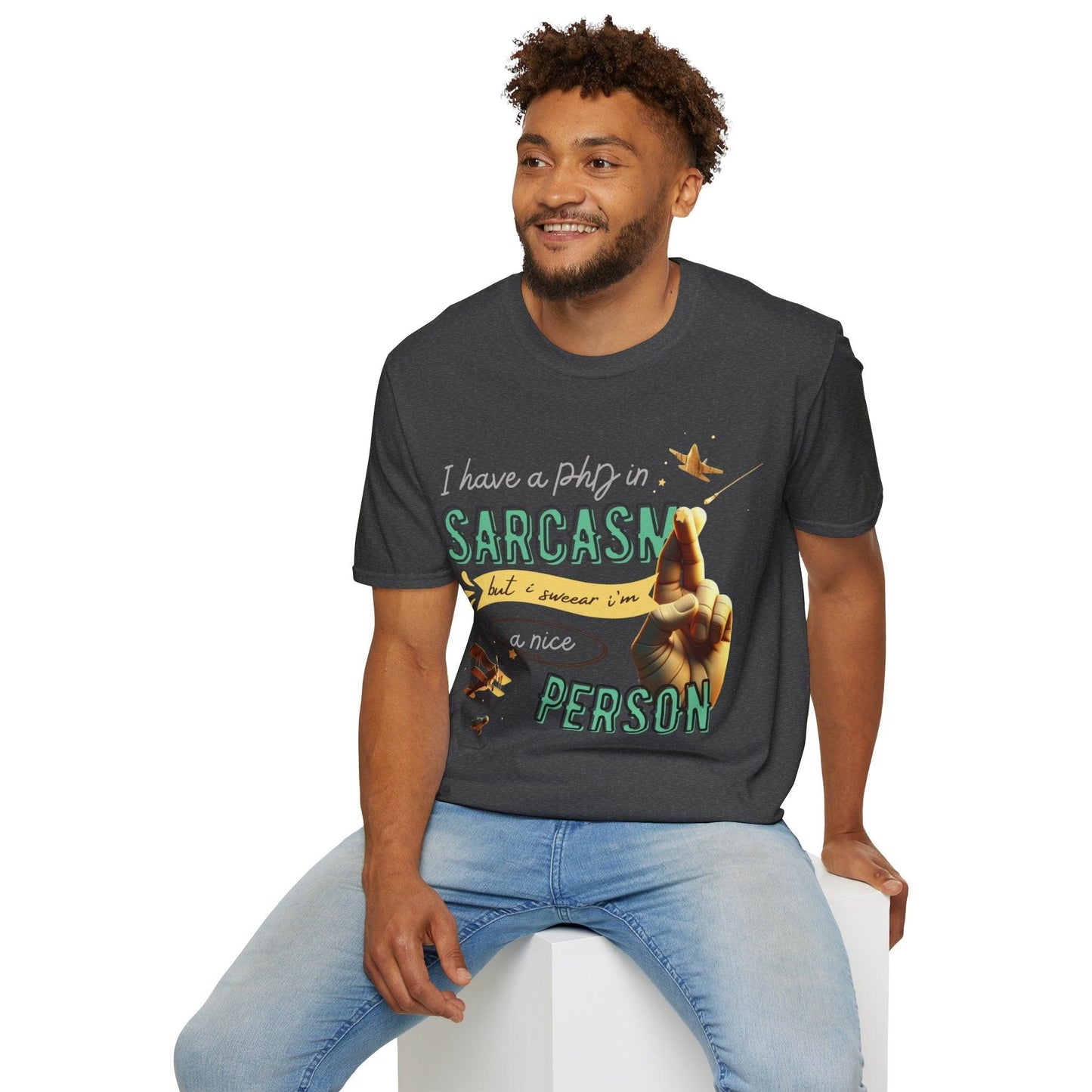 My Way to SARCASM - Softstyle T-Shirt - Pardalês_Free Lifestyle