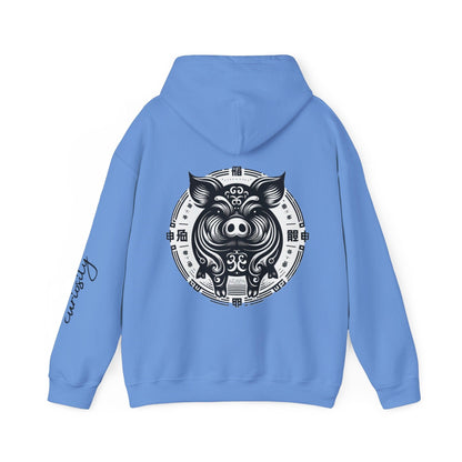 Unisex Hooded Sweatshirt - Chinese Zodiac Pig - Pardalês_Free Lifestyle