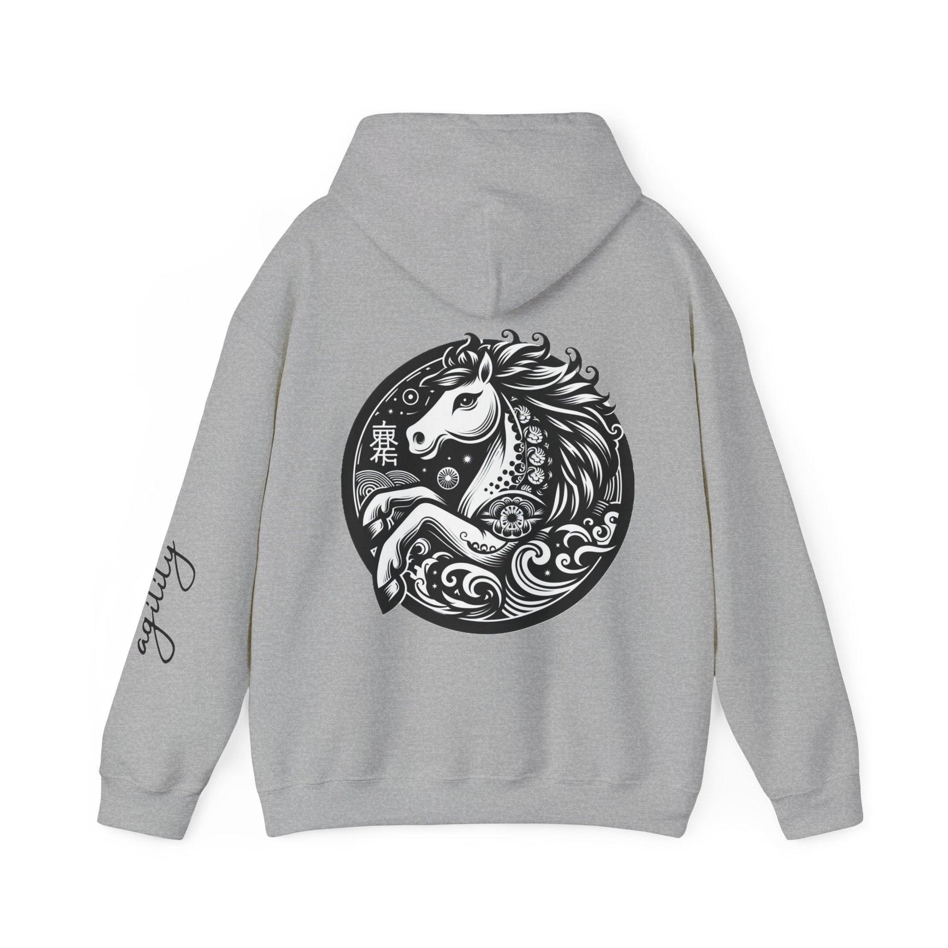 Unisex Hooded Sweatshirt - Chinese Zodiac Horse - Pardalês_Free Lifestyle