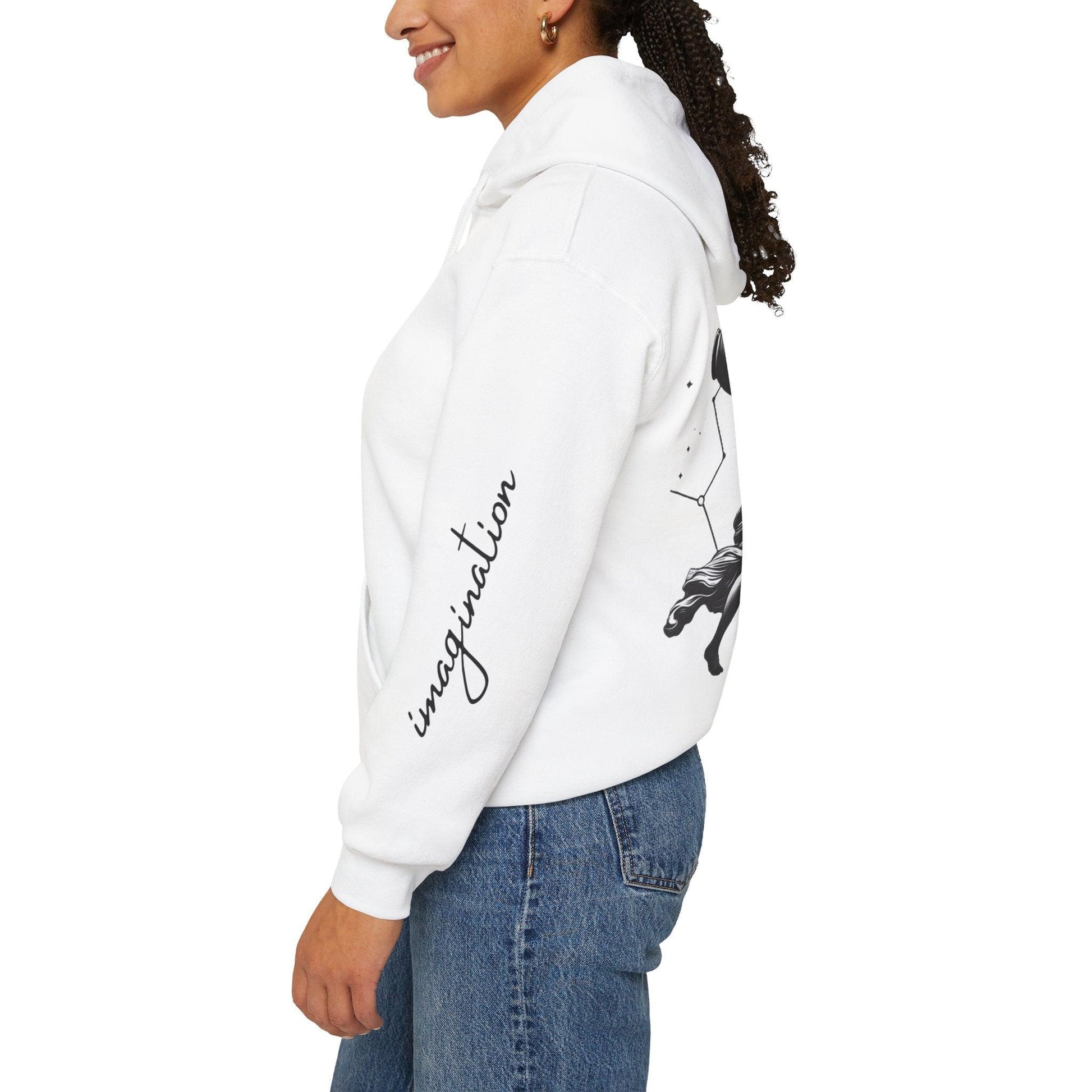 Unisex Hooded Sweatshirt - Aquarius Sign - Pardalês_Free Lifestyle