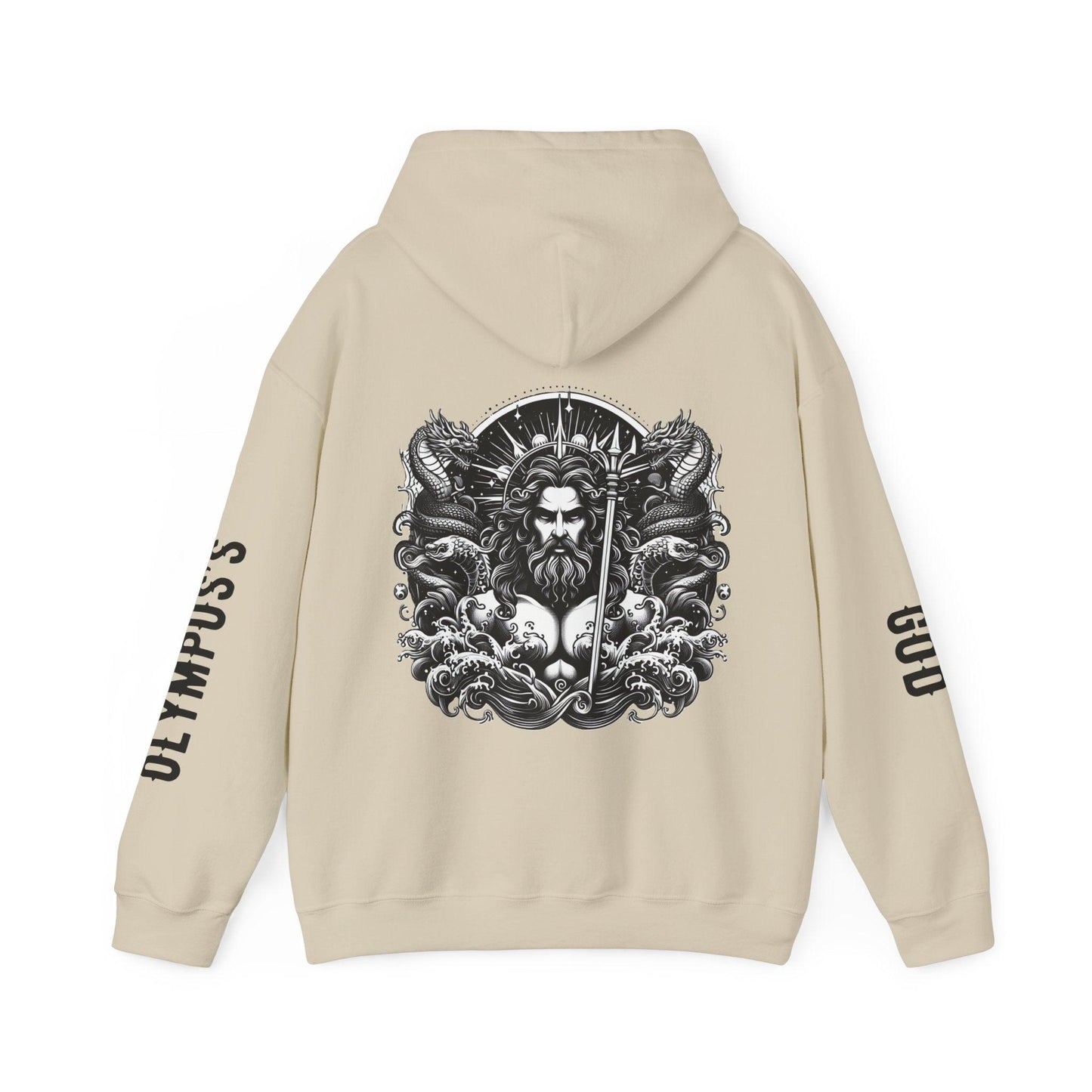 Unisex Hooded Sweatshirt - Olympus's God Poseidon - Pardalês_Free Lifestyle