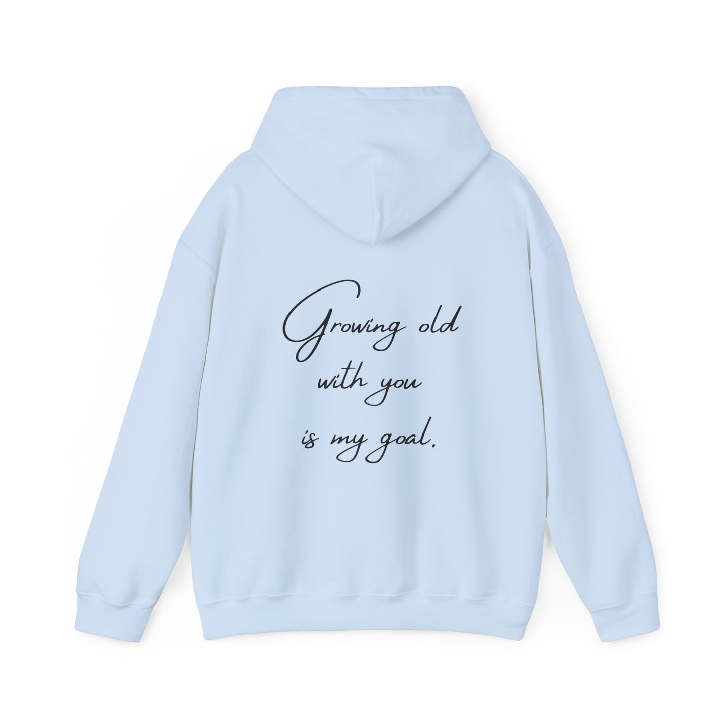 Unisex Hooded Sweatshirt - Valentine's Day - Growing old - Couple Shirt 1/2 - Pardalês_Free Lifestyle