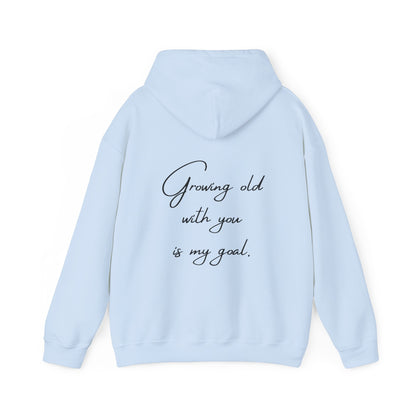 Unisex Hooded Sweatshirt - Valentine's Day - Growing old - Couple Shirt 1/2 - Pardalês_Free Lifestyle