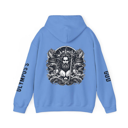 Unisex Hooded Sweatshirt - Olympus's God Poseidon - Pardalês_Free Lifestyle