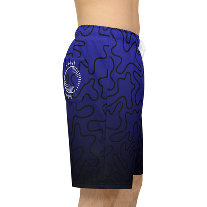 Men Long Shorts - Blue Gradient