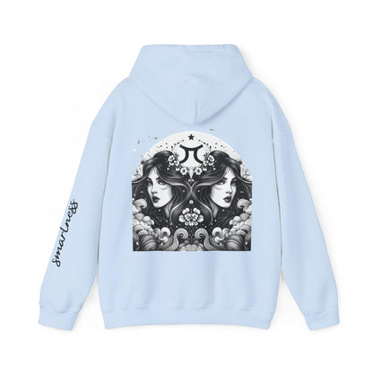 Unisex Hooded Sweatshirt - Gemini Sign - Pardalês_Free Lifestyle