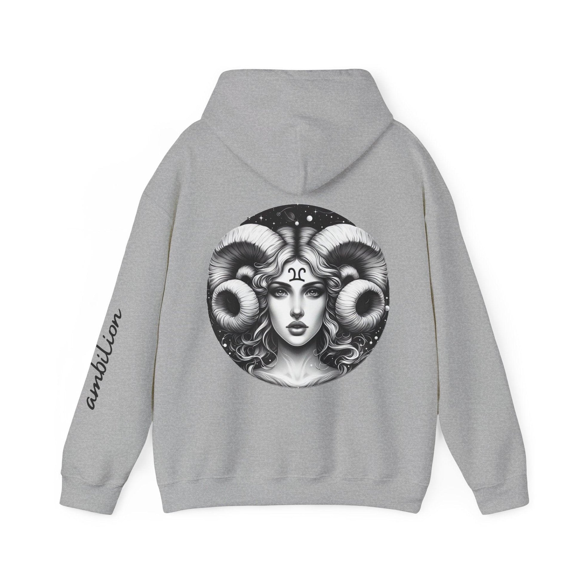 Unisex Hooded Sweatshirt - Aries Sign - Pardalês_Free Lifestyle