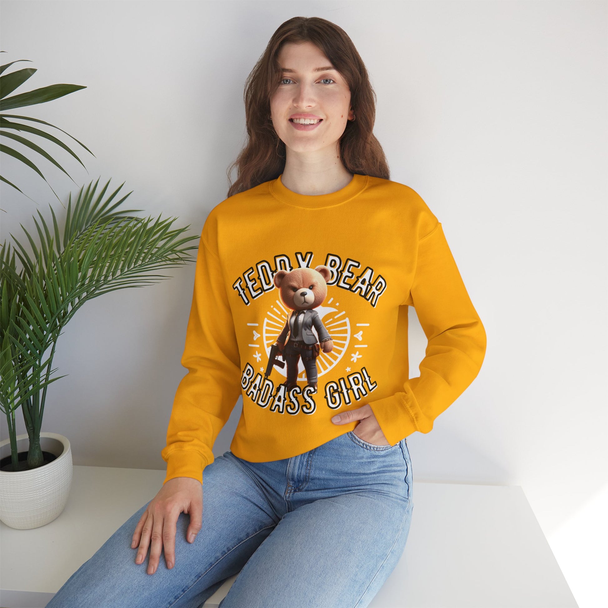 Unisex Sweatshirt - Teddy Badass Girl - Pardalês_Free Lifestyle