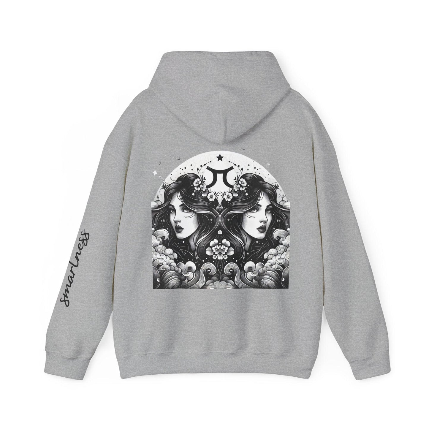 Unisex Hooded Sweatshirt - Gemini Sign - Pardalês_Free Lifestyle