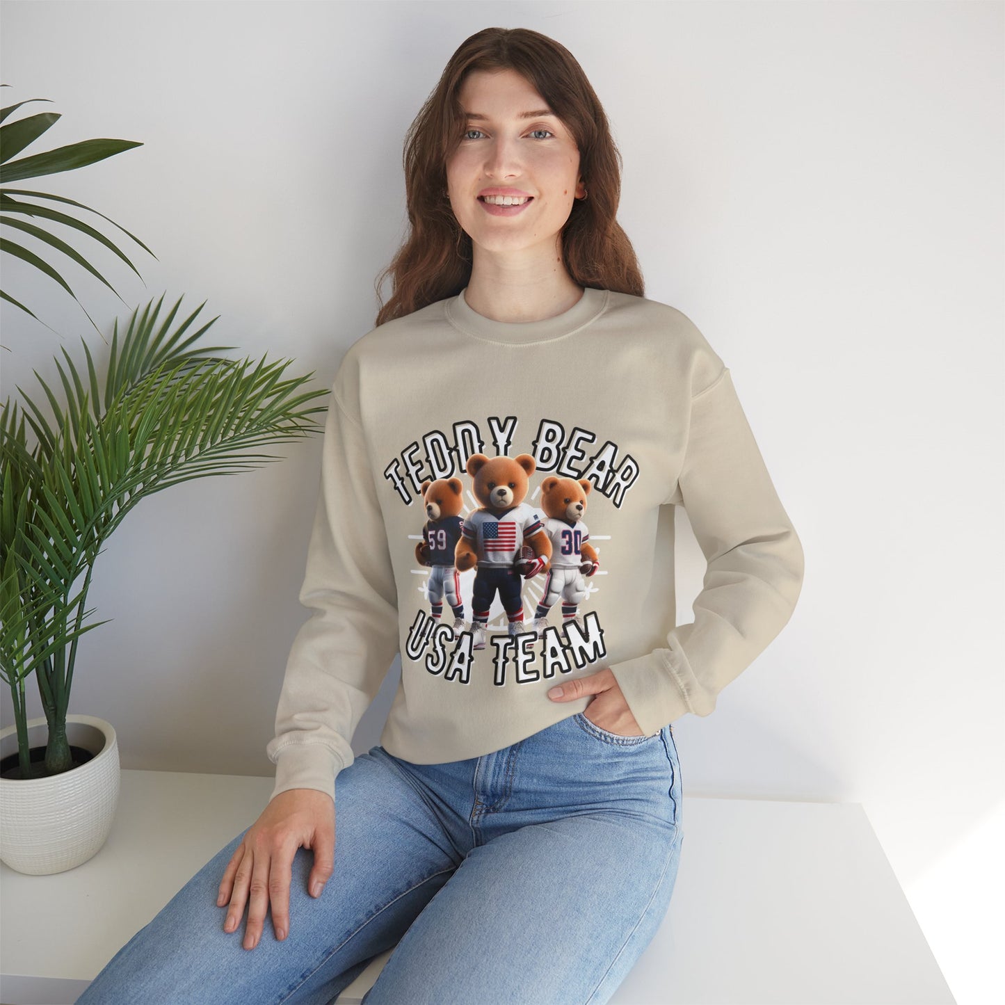 Unisex Sweatshirt - Teddy USA Team - Pardalês_Free Lifestyle