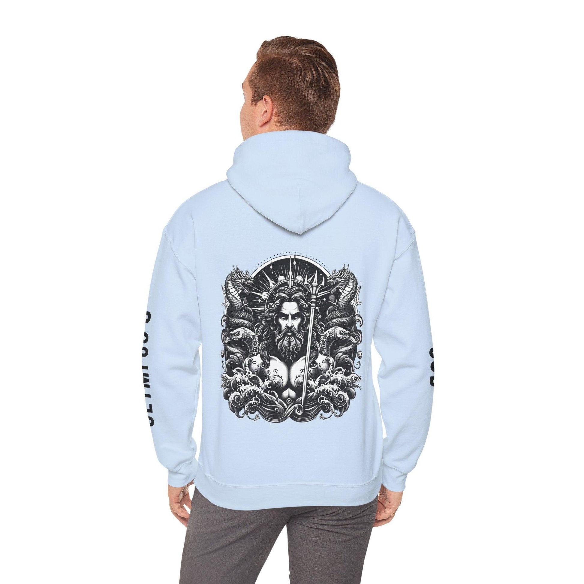 Unisex Hooded Sweatshirt - Olympus's God Poseidon - Pardalês_Free Lifestyle