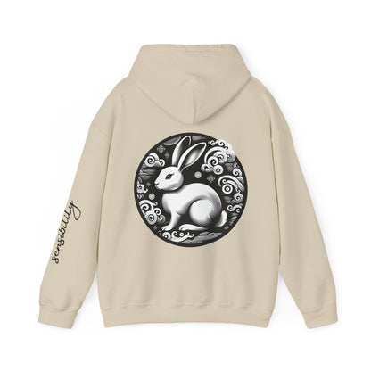 Unisex Hooded Sweatshirt - Chinese Zodiac Rabbit - Pardalês_Free Lifestyle