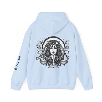 Unisex Hooded Sweatshirt - Libra Sign - Pardalês_Free Lifestyle