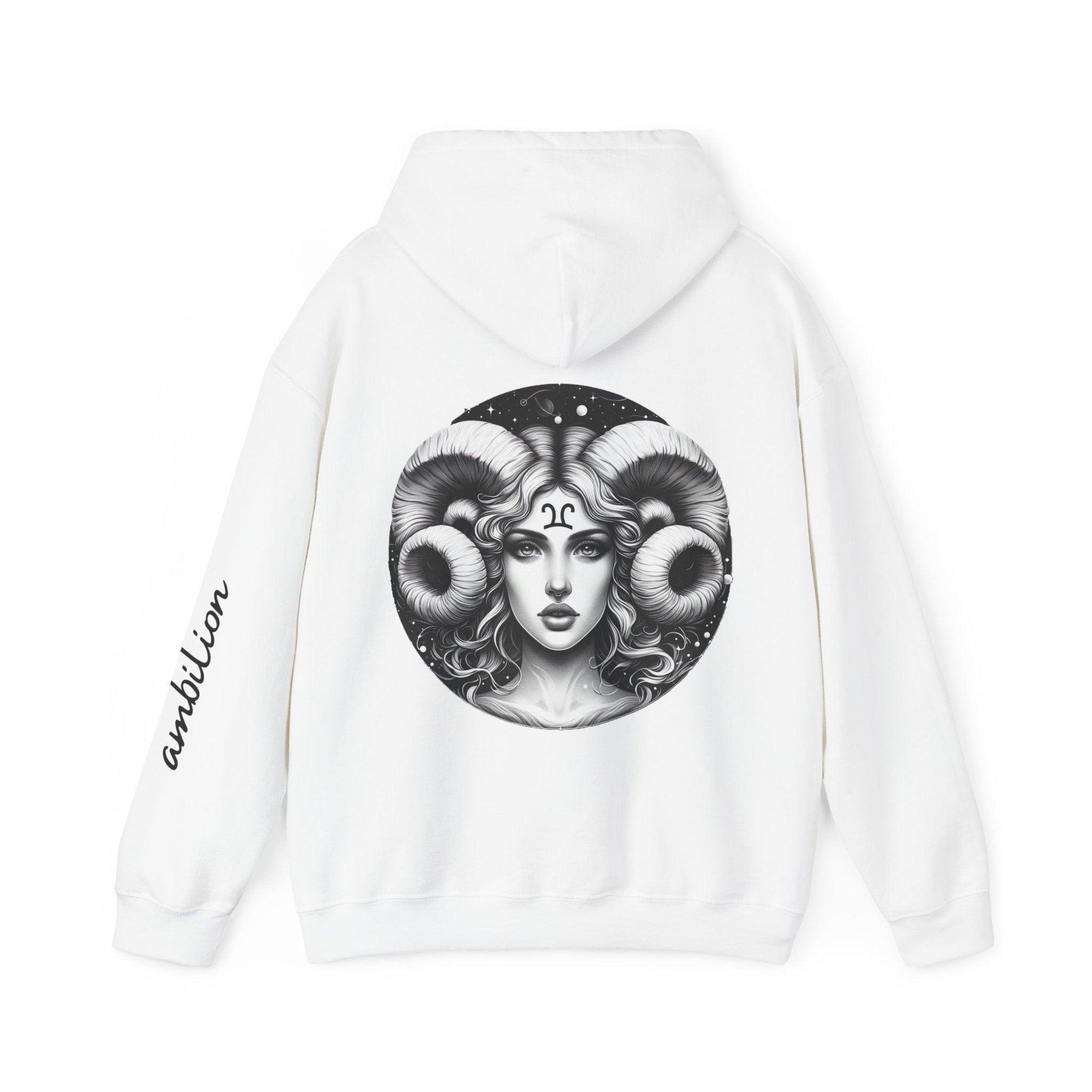 Unisex Hooded Sweatshirt - Aries Sign - Pardalês_Free Lifestyle