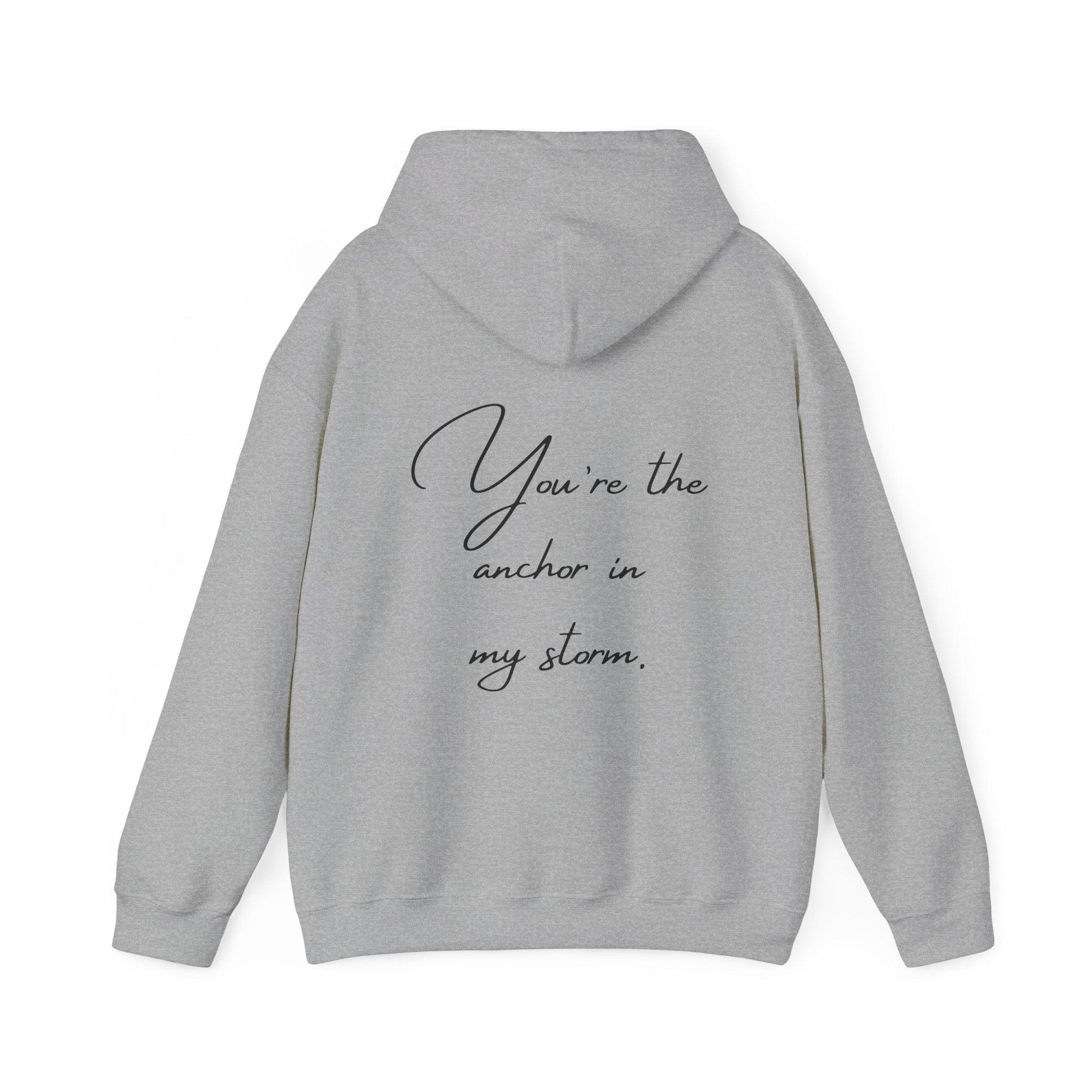 Unisex Hooded Sweatshirt - Valentine's Day - Anchor - Couple Shirt 1/2 - Pardalês_Free Lifestyle