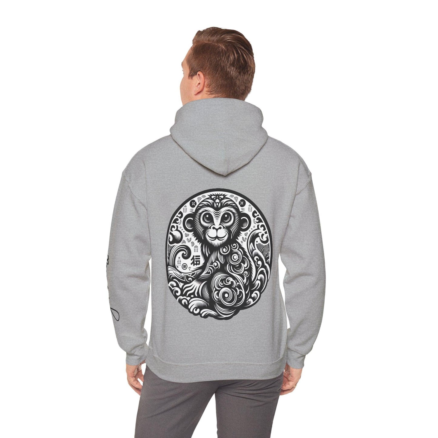 Unisex Hooded Sweatshirt - Chinese Zodiac Monkey - Pardalês_Free Lifestyle