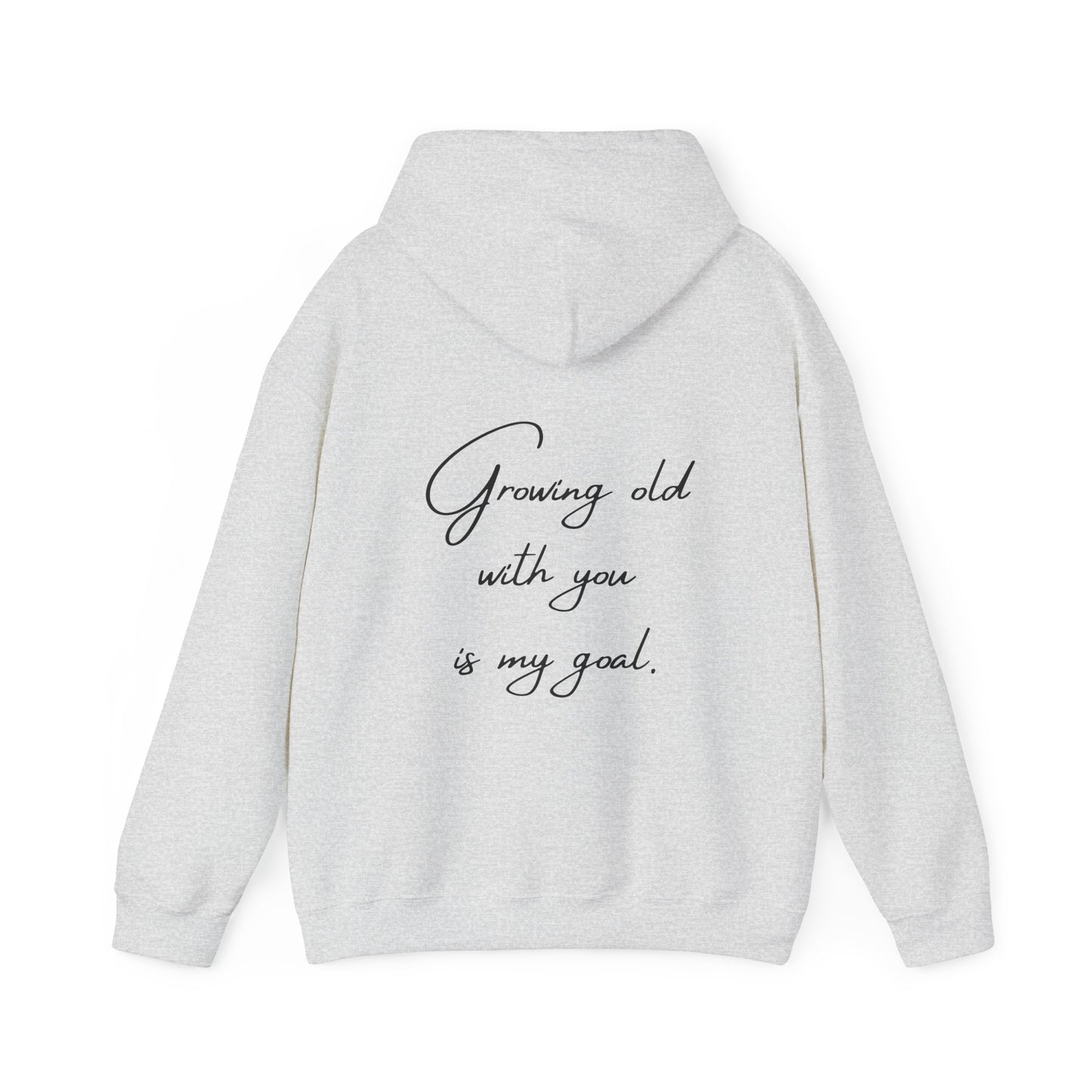 Unisex Hooded Sweatshirt - Valentine's Day - Growing old - Couple Shirt 1/2 - Pardalês_Free Lifestyle