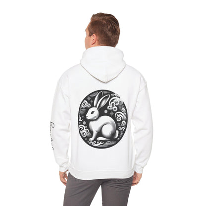 Unisex Hooded Sweatshirt - Chinese Zodiac Rabbit - Pardalês_Free Lifestyle