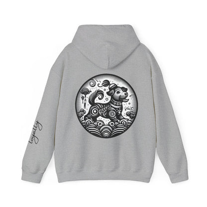 Unisex Hooded Sweatshirt - Chinese Zodiac Dog - Pardalês_Free Lifestyle