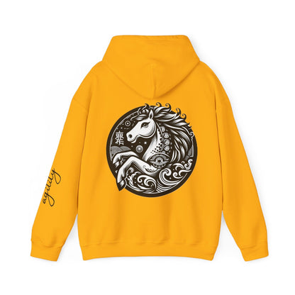 Unisex Hooded Sweatshirt - Chinese Zodiac Horse - Pardalês_Free Lifestyle