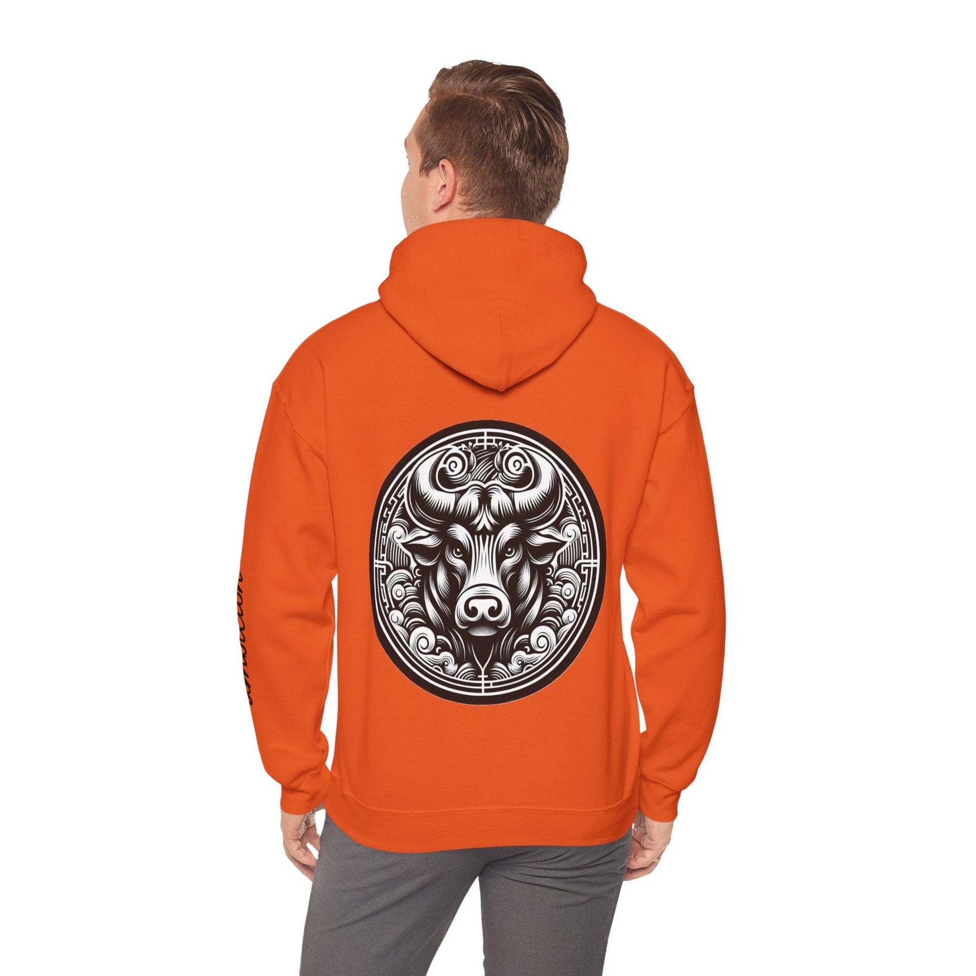 Unisex Hooded Sweatshirt - Chinese Zodiac Bull - Pardalês_Free Lifestyle