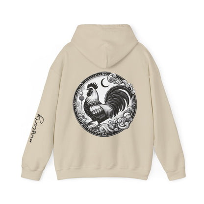 Unisex Hooded Sweatshirt - Chinese Zodiac Rooster - Pardalês_Free Lifestyle