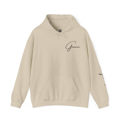 Unisex Hooded Sweatshirt - Gemini Sign - Pardalês_Free Lifestyle