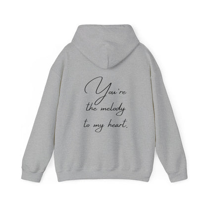 Unisex Hooded Sweatshirt - Valentine's Day - Melody- Couple Shirt 1/2 - Pardalês_Free Lifestyle