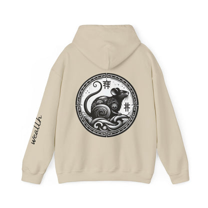 Unisex Hooded Sweatshirt - Chinese Zodiac Rat - Pardalês_Free Lifestyle