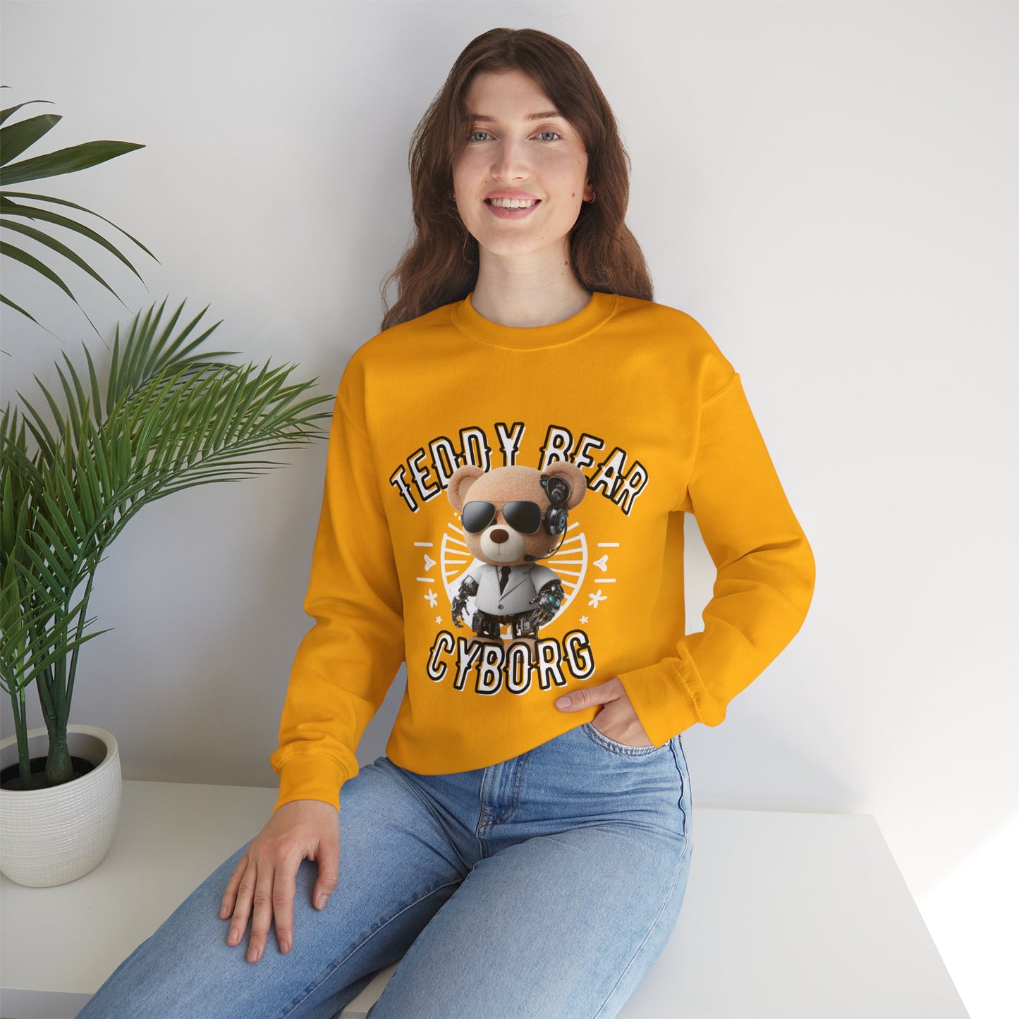 Unisex Sweatshirt - Teddy Cyborg - Pardalês_Free Lifestyle