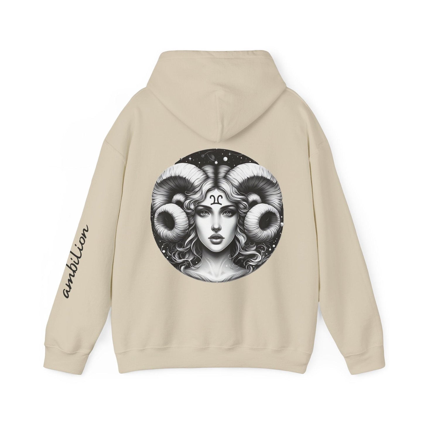 Unisex Hooded Sweatshirt - Aries Sign - Pardalês_Free Lifestyle