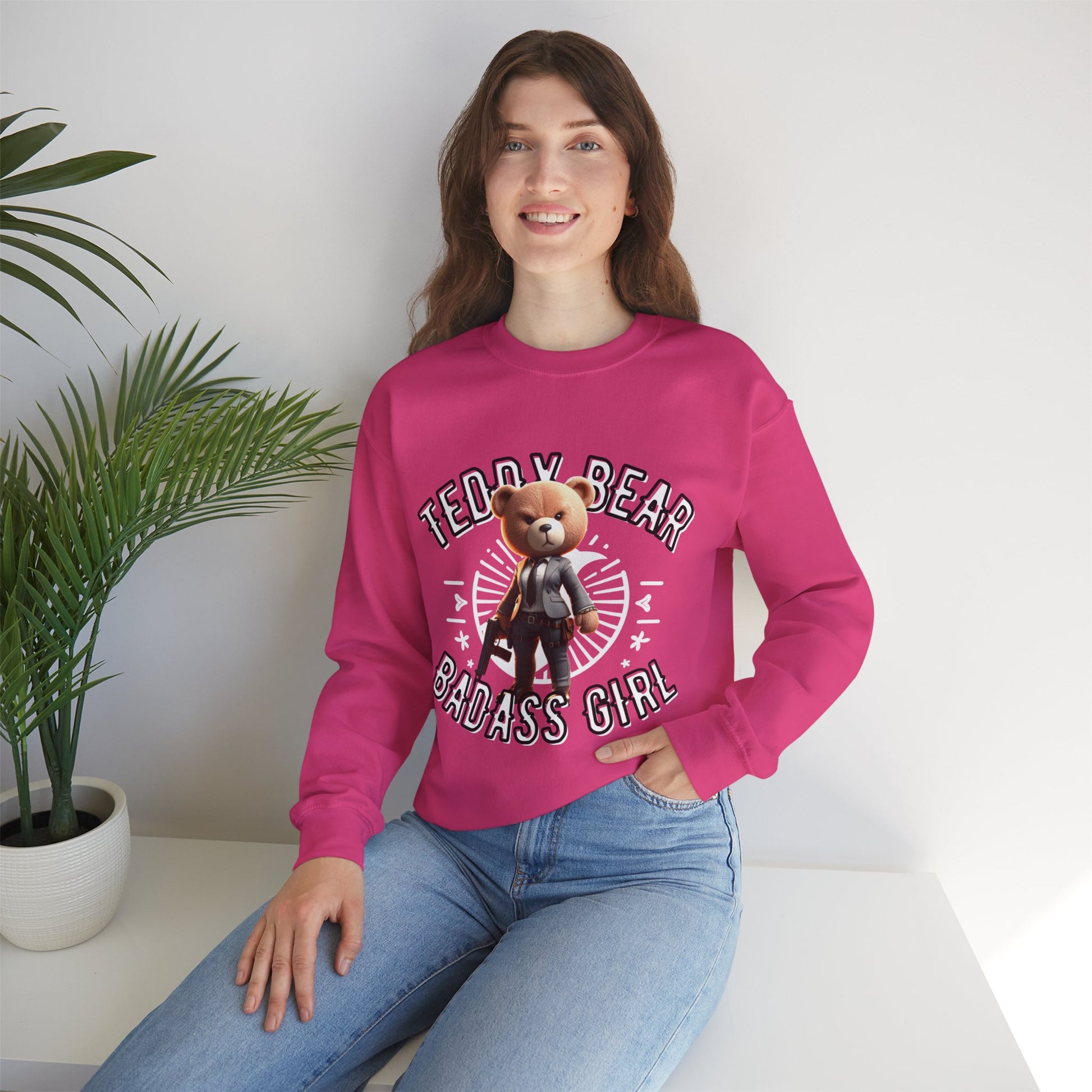 Unisex Sweatshirt - Teddy Badass Girl - Pardalês_Free Lifestyle