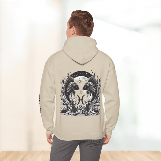 Unisex Hooded Sweatshirt - Pisces Sign - Pardalês_Free Lifestyle