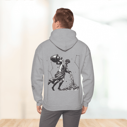 Unisex Hooded Sweatshirt - Aquarius Sign - Pardalês_Free Lifestyle