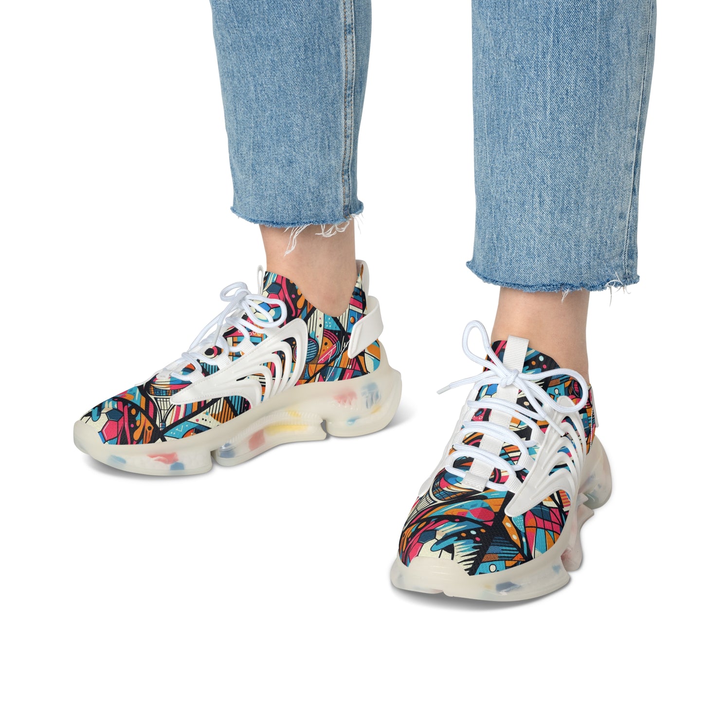 Women's Sneakers - Sports Pattern