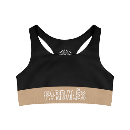 Sports Bra - Black & Beige