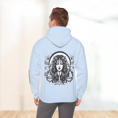 Unisex Hooded Sweatshirt - Libra Sign - Pardalês_Free Lifestyle