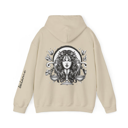 Unisex Hooded Sweatshirt - Libra Sign - Pardalês_Free Lifestyle